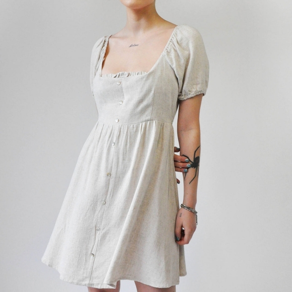Endless Blu Dresses & Skirts - Noctex Antonella Linen Dress